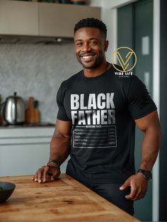 Represent your black culture in a comfortable and durable way with our Black Father Nutrition Facts Tee. Made from 100% airlume soft cotton, this one-of-a-kind shirt is perfect for celebrating Father's Day. Orders are shipped within 3-5 business days. Father's Day Black Graphic Tee, Casual Black T-shirt For Father's Day, Father's Day Black Relaxed Fit T-shirt, Father's Day Black Graphic Print T-shirt, Father's Day Black T-shirt With Text Print, Black Relaxed Fit T-shirt For Father's Day, Casual Black Top For Father's Day, Black T-shirt For Streetwear, Black Fathers