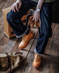 These work boots were built to keep you going, even during long shifts.

Bring classic style to your work day with our Men's horsehide Work Boots.

Crafted with thick, supple horsehide,

they feature heavy water washing for an authentic worn vintage look.

The sole and midsole are made of cowhide, with a top-grade six-layer leather bottom and Blake stitching.

The TPU injected one-piece sole provides comfort and durability.

A cowhide and rubber footbed absorbs sweat and offers cushioning. Men Closet, Work Boots, Vintage Look, Vintage Looks, Classic Style, Stitching, Bring It On, One Piece, Boots