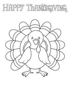 a happy thanksgiving turkey with the words happy thanksgiving on it's back and an image of