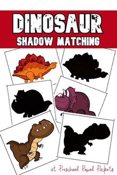 the dinosaur shadow matching game for kids