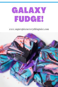 galaxy fudge is a fun and easy treat for kids to make