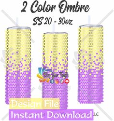 two color ombree sequinized candles with the text, design file instant download