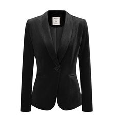 Make a casual day with this shawl-collar velvet jacket, textured and stylish. The blazer keeps things casual even at the office with button closure, a shawl collar, and fashion velvet fabric! This is classy and perfect for a working outfit. For effortless elegance, add this retro blazer is suitable for your daily wardrobe. This blazer is suitable for many occasions, such as Casual, Work, Business Meeting, Coffee Shop, Weekend, etc. This fashionable and trendy clothes for women can not only be wo Working Outfit, Halloween Office, Womens Office, Velvet Blazer, Trendy Clothes, Christmas Costumes, Velvet Jacket, Blazer Black, Effortless Elegance