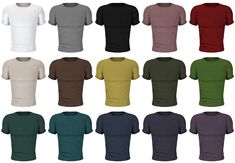 men's short sleeve crew neck t - shirts in various colors, sizes and styles