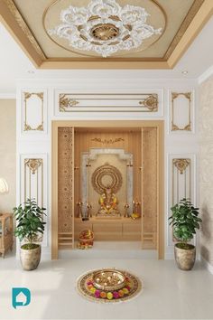 Traditional Pooja Room Designs For Your Home Traditional Pooja Room, Mirror Ideas For Bedroom, Pooja Room Designs, Design Cafe, Indian Home Design