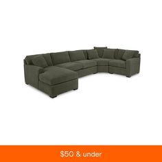 an image of a sectional couch with the text $ 350 & under