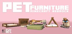 the pet furniture minecraft bedroom is shown