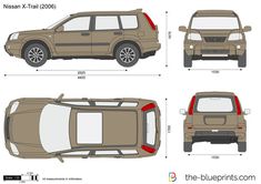 the blueprints com car is shown in three different sizes and colors, including brown