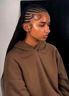 Straight Back Box Braids, Cornrow Braid Hairstyles For Black Women, Feeding Cornrows Braids, Full Cornrow Hairstyles, Braids With Cornrows On Top, Cainrow Braids For Black Women, Cornrows Into Braids, Cornrow Hairstyles With Extensions, Funali Braids Styles