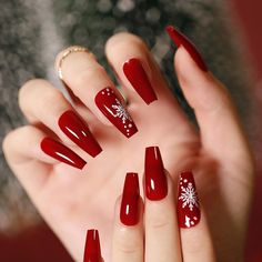 December Nails: Red Christmas Designs for Winter Celebrations
Celebrate winter in style with these festive red Christmas nail designs for December.

Simple Winter Christmas Nails: Red & Festive for November
Keep it simple yet festive with red winter Christmas nails, ideal for November.

Holiday Glam Nails: Simple Red Christmas Designs for December
Glam up your nails this holiday season with simple red Christmas designs for December.

Winter Nail Ideas: Red Christmas Designs for November to Dec Christmas Gift Nails, Long Press On Nails, Nagellack Trends, Red Nail Designs, Red Nail, Stick On Nails