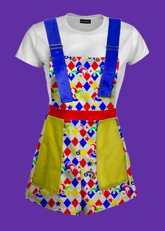 Clown Aesthetic Overalls - In Control Clothing Clowncore Fashion, Clowncore Outfit, Kid Core Outfits, Kidcore Style, Clown Aesthetic, Kidcore Clothing, Clowncore Aesthetic, Aesthetic Overalls, Womens Overalls