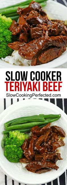 this slow cooker teriyaki beef recipe is the best way to cook it