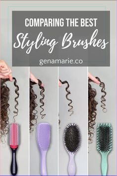 Wavy Hair Brush Styling, Curly Hair Tools To Get, Hairstyle For Damaged Curly Hair, Tangle Teezer Curly Hair, How To Get Tighter Curls, How To Make Curly Hair Curlier, Haircare For Curly Hair, Best Brush For Curly Hair, Brush Styling Wavy Hair