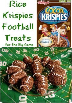 rice krispies football treats for the big game