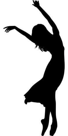 a silhouette of a person jumping in the air