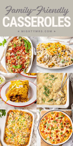 Family-Friendly Casseroles Simple Casserole Recipes Easy Meals, Recipes For Meal Train, Recipes Good For Leftovers, Healthy Easy Casserole Recipes, Low Budget Meals Families, Dinner Bake Recipes, One Pan Casserole Recipes, Kid Friendly Casserole Recipes, Meal Casseroles