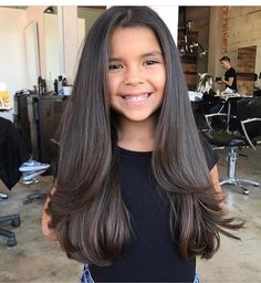 Long Girl Haircuts, Kids Girl Haircuts, Dunner Wordend Haar, Girl Haircut, Kids Hair Cuts, Natural Hair Styles Easy, Girl Haircuts