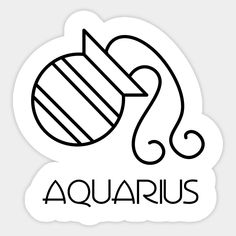 A simple Aquarius doodle art. -- Choose from our vast selection of stickers to match with your favorite design to make the perfect customized sticker/decal. Perfect to put on water bottles, laptops, hard hats, and car windows. Everything from favorite TV show stickers to funny stickers. For men, women, boys, and girls. Aquarius Doodle Art, Doodle Line Art, Aquarius Sticker Printable, Aquarius Graphic, Aquarius Bookmark, Aquarius Season Meme, Sticker Art