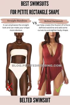 Swimsuit Style Guide for Petite Rectangle Shape