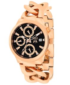 Jivago Levley Collection Model Jv1243 Watch - Swiss Quartz Movement View 1 Colorful Watches, Travel Luggage Tag, Hot Jewelry, Jewelry Clasps, Watch Chain, Rose Gold Watch, Leather Travel, Black Crystals, Luggage Tags