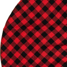 a red and black checkered hat on a white background