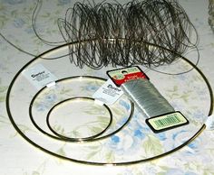 various wire and tags on a table