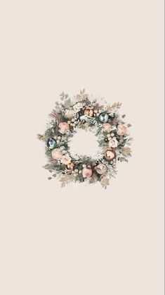 an image of a wreath with flowers on it