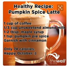 healthy recipe pumpkin spice latte