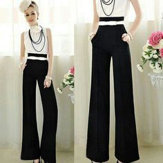 Girly Casual, 2015 Outfits, High Waisted Dress Pants, Slacks For Women, Office Fashion Women, Womens Fashion For Work, Tall Women, Trouser Pants