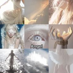 a collage of angel images with the words angel above them