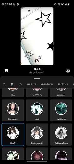 an iphone screen showing the music player's avatars and their name on it