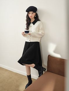 ❤ Sweaters Size (cm)     Size Clothes length Shoulder width Bust Hem size Cuff Sleeve Length   S 48 39 96 86 18 57   M 49 40 100 90 19 58   L 50 41 104 94 20 59     ❤ Skirts Size (cm)     Size Hem size Waist Outseam length   S 292 67 49.5   M 296 70 50   L 300 73 50.5     ❤ Commodity Details     Brand KUOSE   SPU Sweaters:KSH2409031 Skirts:KSI2409009   Size S,M,L   Material KSH2409031:FABRIC: 42.5%POLYESTER 41.7%VISCOSE 15.8%NYLON INGREDIENTS: 28.2%NYLON 25.5%POLYESTER 23.5%VISCOSE 22.8%ACRYLIC Vest Blazer, Top And Skirt Set, Brand Collaboration, Mini Short, Top And Skirt, Winter Trends, Tank Top Cami, Cardigan Jacket, Blazer Coat