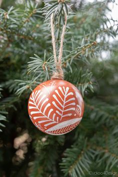 faux burnished Mexican ornament hanging on pine tree Burnished Pottery, Mexican Christmas Ornaments, Mexican Christmas Decorations, Old Ornaments, Diy Paper Christmas Tree, Mercury Glass Diy, Folk Art Design, Pottery Ornaments, Farmhouse Christmas Ornaments