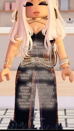 an animated image of a woman with long white hair