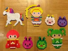 several different types of perler beads on a table