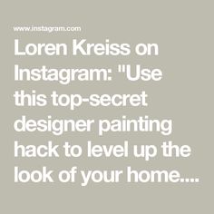 an instagramr with the words, how to level up the look of your home