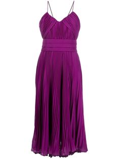 pleated belted midi dress from Max Mara featuring purple, fully pleated, thin shoulder straps, rear criss-cross straps, V-neck, belted waist and below-knee length. This item is in size 38 and the color is Violet Max Mara Dress, Purple Midi Dress, Grey Midi Dress, Belted Midi Dress, Cotton Midi Dress, Pleated Midi Dress, Blue Midi Dress, Womens Midi Dresses, Black Midi Dress