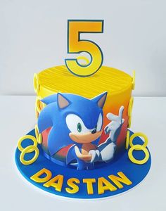 Sonic Cake Design Images (Sonic Birthday Cake Ideas) Sonic Cakes For Boys, Melon Cake, Sonic Hedgehog