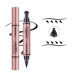 PRICES MAY VARY. Multifunctional Dual Head Design - this eyeliner has a thin, waterproof pen for perfect lines and a stamp for adding some extra flair to your eyes. If you opt for the 3-piece set, you'll get a wing eyeliner stamp, star eyeliner stamp, and heart eyeliner stamp. Stay All Day - long-lasting, waterproof, smudge-proof formula. The eyeliner liquid uses top-quality ink and dries in minutes with no cracks. It will keep you looking perfect all day without needing to re-touch up. Easy to Cat Eye Stencil, Easy Cat Eye, Eye Stencil, Eyeliner Stamp, Felt Tip Eyeliner, Winged Eyeliner Stamp, Waterproof Pen, Cat Eyeliner, Waterproof Liquid Eyeliner