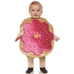 Halloween Underwraps Costumes Pink Donut Belly Plush Baby Costume Medium, Women's Donut Costume, Costume Toddler, Play Your Cards Right, Food Costumes, Pink Donut, Morning Activities, Sprinkle Donut, Baby Costume, Pink Frosting