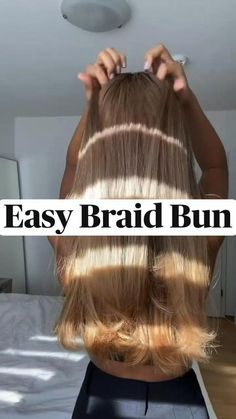 Long Hair Buns, Easy Bun Hairstyles For Long Hair, Braid Bun, How To Braid, Hairstyle Easy, Long Length Hair, Easy Bun, Easy Bun Hairstyles, Really Long Hair