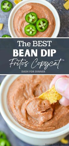 the best bean dip recipe is so easy to make and it's perfect for dipping