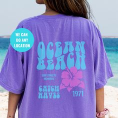 "Siesta beach shirt, Beach tshirt, Aesthetic clothes, y2k clothing, Preppy clothes, Trendy tshirt Trendy shirts: https://etsy.me/3MywvSr Trending sweatshirt: https://etsy.me/3iSkkmg Vacation shirts: https://etsy.me/3BcsHPQ 💡 HOW TO PLACE YOUR ORDER: 1. Please Check and Review all the Photos 2. Select your Shirt Color and Size from drop down menu 3. Choose your Quantity as much as you want 4. Click \"Add To Cart\". You can go back to add more of your favorite items 5. Click \"Proceed to Check Ou Purple Short Sleeve Beach Top, Purple Summer Vacation Shirt, Purple Short Sleeve Vacation Tops, Purple Short Sleeve Top For Vacation, Y2k Short Sleeve Beach Tops, Y2k Style Tops For Beach Vacation, Purple Summer Shirt With Graphic Print, Y2k Summer T-shirt For Beach, Summer Purple Tops With Screen Print