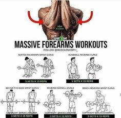 a poster with instructions on how to do the massive chest and back exercises for men