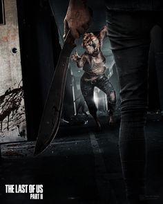 a person holding a knife in their hand with the caption, the last of us part i