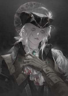 lady maria [@ L0tus_Ren_] Lady Maria Art, Bloodborne Maria, Bloodborne Lady Maria, Lady Maria Bloodborne, Maria Bloodborne, Maria Of The Astral Clocktower, Bloodborne Characters, Astral Clocktower, Sif Dark Souls