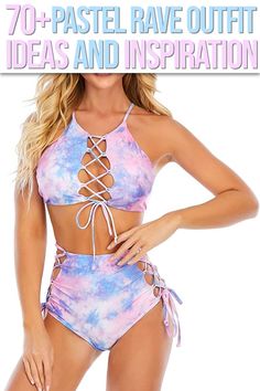 Going for Pastel Outfit for your next rave? We got you, Pastel colors are always a hit, and we have hand-picked a great selection for both women and men! Katy Perry Outfits, Edm Concert Outfit, Edm Outfit, High Waisted Tankini, Edm Outfits, Swimsuit Brands, Perfect Swimsuit, Best Swimsuits, Swimwear Tankini