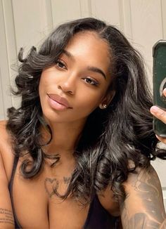 Bangs Baddie, Short Hair Styling, Pixies Haircut, Hair Styling Tips, Short Hair Twist Styles, Frontal Wig Hairstyles, Blowout Hair, Black Hair Care, Silk Press