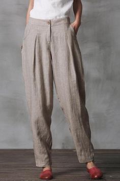 Cute Cotton Linen Casual Trousers Women Fashion Pencil Pans K21017 Cotton Trousers Women, Basic Dress Pattern, Trouser Pattern, Cotton Short Dresses, Salwar Pattern, Blouse Back Neck Designs, Linen Bottoms, Cotton Linen Pants, Woman Suit Fashion