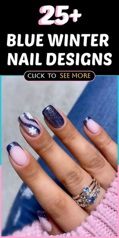 ❄️ Embrace the frosty charm of Blue Winter Nail Designs and add a touch of elegance to your manicure routine. Whether you prefer deep navy blues or shimmering sky tones, these designs will transport you to a winter wonderland. Get ready to showcase your winter spirit with stunning blue nails that capture the essence of the season. #WinterNailTrends #BlueNailArt Manicure Routine, Fall Ombre, Blue Nail Art Designs, Winter Manicure, Snowflake Nails, Blue Winter